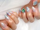 紫陽花ネイル/バタフライネイル