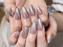 ウサギネイル 新大久保店(usagi nail)/マグネットフレンチ秋可愛い