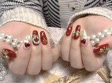 モアネイル 新宿/クリスマスネイル/持ち込み/新宿
