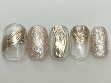 ネイルメゾン 天神店(NAIL MAISON)/ヴィンテージラメ金￥4550