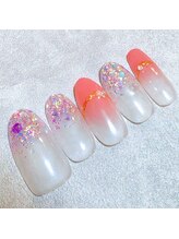 シシラ(shishira)/ピンクグラデネイル