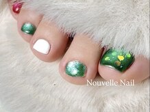 ヌーベルネイル(Nouvelle Nail)/クリームソーダ　フットネイル