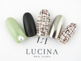 ツイード×ミラーネイル