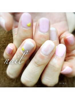 シキ(SIKI)/ピンク2色カラーシンプルネイル