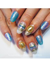テンプテーション ネイル スタジオ(Temptation nail studio)/クリアラメグラデーション