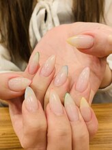 ダブルネイル(Double Nail)/【ほり】極細カラフルライン