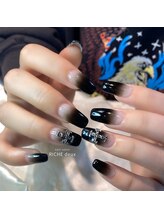 リッシュ ドゥ(RICHE deux)/シルバーパーツ×黒グラネイル！