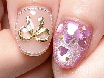 モルフォ 千駄ヶ谷(Morpho)/韓国風ハートホロネイル