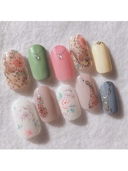 レインボーネイルズ(Rainbow nails)の写真/憧れの、写真そのままのクオリティが叶う。どんなデザインもokだから安心！