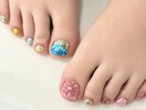 【森】キラキラ 夏ネイル