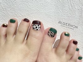 秋のフットネイル