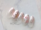 煌めく桜ネイル
