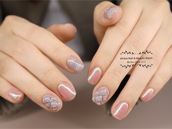 キララ(Kirara)/リボン手描き・ミラネイル