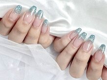 ネイルネージュ 錦糸町(Nail Neige)/涼しげラメグラデーション