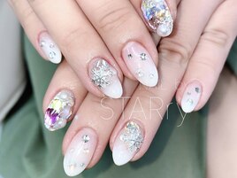 雪の結晶ネイル　やり放題コース