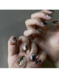 ペイント　インクネイル　凹凸