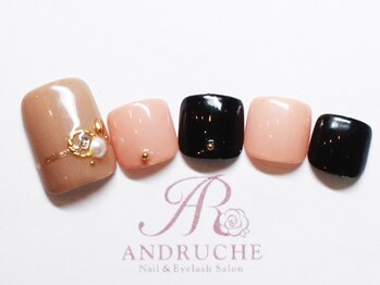 アンドルーチェ 芦屋モンテメール店(ANDRUCHE)/ベージュフットネイル