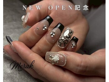 merak 大阪難波 [パラジェル/フィルイン/マグネット/ジェルネイル/長さだし］の写真/【NEWOPEN記念】落ち着いた空間で大人上品なシンプルデザインネイル♪¥3900《難波/パラジェル/フィルイン》