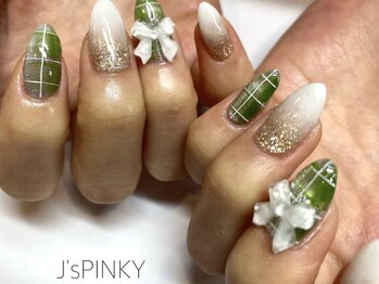 ネイルスペース ジェイズ ピンキー(NAIL SPACE J's PINKY)/チェックネイル