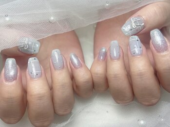 ジョアネイル(JOA Nail)/チェック/マグ/星ホロ/リボン