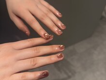 ジュベネイル(juve.nail)/ブラウンピンクネイル
