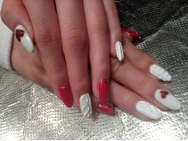 ニット＆ハートネイル