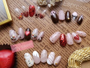 エスプレッソ アイビューティーアンドネイル 新百合ヶ丘店(Espresso)/バレンタインネイル