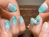 《HAND》願い石×色カードセレクト♪両手2本アートWish Stone Nail