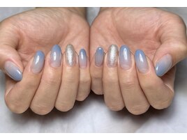 くすみブルーグラデーション