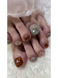 秋フットネイル