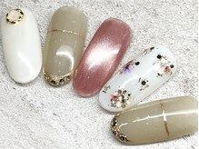 チェリーズネイル(Cherrys Nail)/フラワー ゴールド パーツネイル