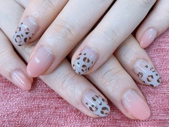 ダブルネイル(Double Nail)/【ほり】シンプルレオパード