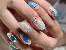 サロンドフォーエイチ(salon de 4H)/爽やかマーメイドネイル★