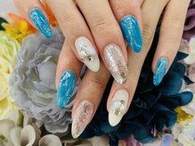 ダブルネイル(Double Nail)/【ほり】夏のシアーネイル