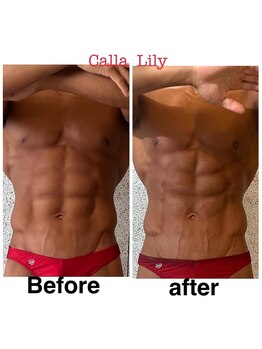 カラーリリー(Calla Lily)/左右対象に筋肉をだしたい