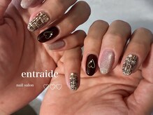 アントレッド(entraide)/バレンタインネイル2025
