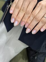 モツヲネイル(motsu.O! NAIL)/ピンク×マグネットフレンチ