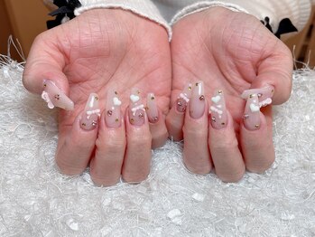 春のリボンネイル