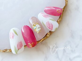 ネイルアンドアイラッシュ ボネール 銀座店(lash Bounail)/手描き チューリップ 10480円