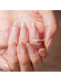 たゆ ネイル(たゆnail)/ピンクラメグラデーションネイル