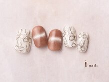 アイネイルズ 横浜EAST店(I-nails)/手書きリボンネイル