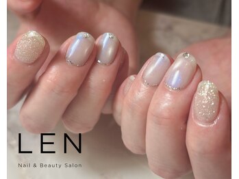 レン(LEN.)/冬のホワイトネイル