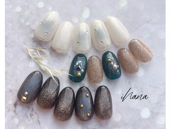 チークネイルデザイン*ホワイト