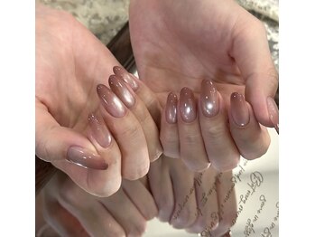 マグネット/水光/冬ネイル