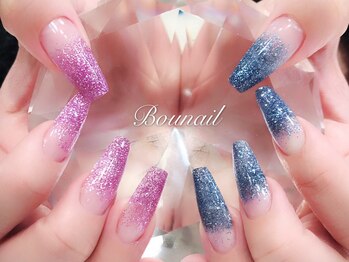 ボネール(nail ＆ eyelash Bounail)/スカルプ　ラメグラデーション
