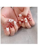 ハヌル(haneul.)/ぷっくりハートネイル【ミラー】