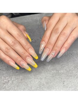 バーチャルフレンチネイル♪