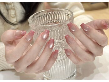 マグネット/水光/冬ネイル