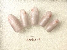 ネイルサロン あかねいろ/春色手描きニュアンスフラワー