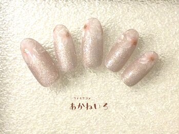 ネイルサロン あかねいろ/春色手描きニュアンスフラワー